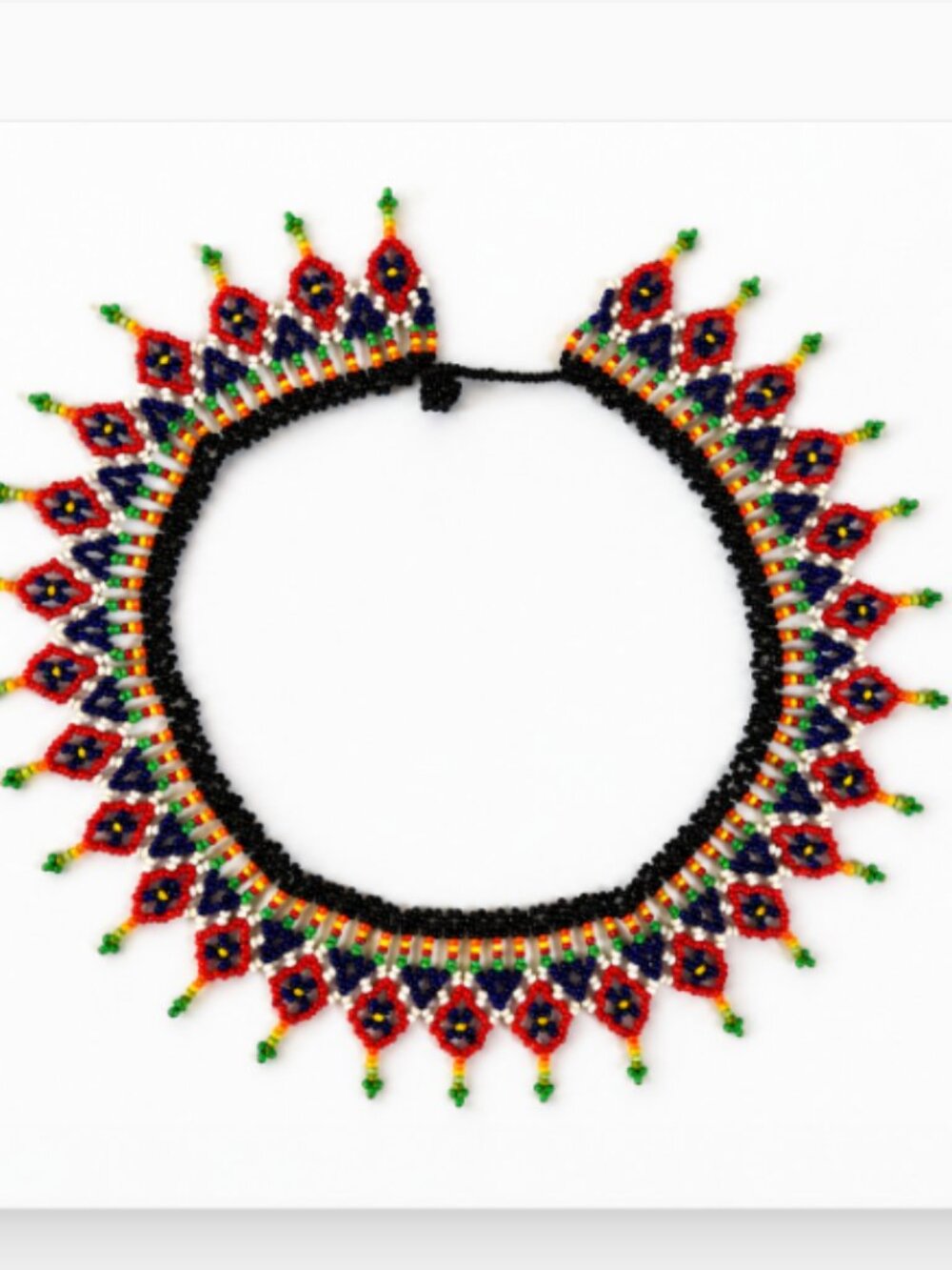 NEW Handmade Beaded Tribal Inspired Statement Necklace Artisan Jewelry